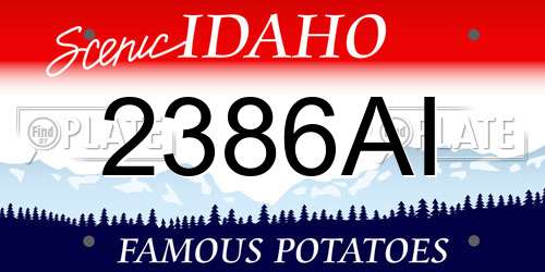 2386AI Idaho License Plate
