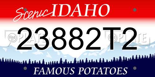 23882T2 Idaho License Plate