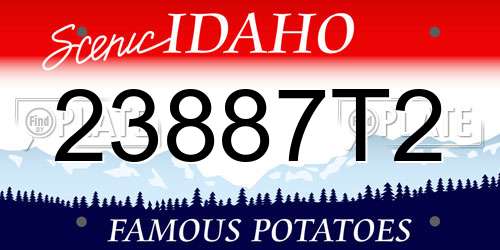 23887T2 Idaho License Plate