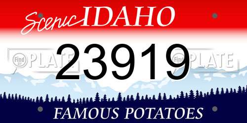 23919 Idaho License Plate
