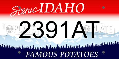 2391AT Idaho License Plate