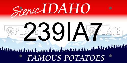 239IA7 Idaho License Plate