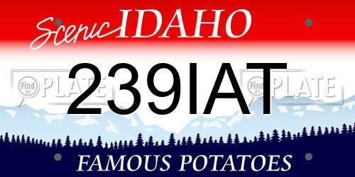 239IAT Idaho License Plate