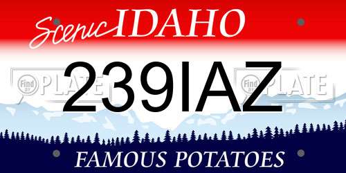 239IAZ Idaho License Plate