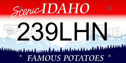 239LHN Idaho License Plate