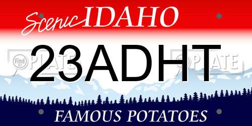 23ADHT Idaho License Plate