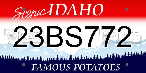 23BS772 Idaho License Plate