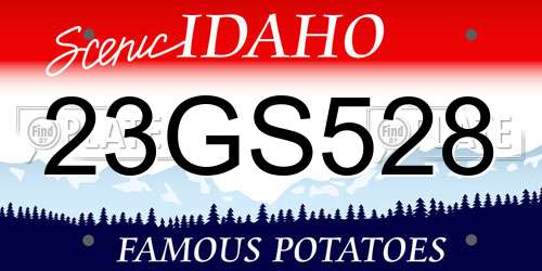 23GS528 Idaho License Plate