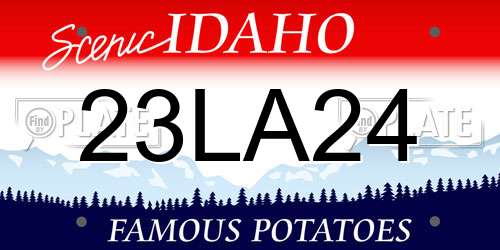 23LA24 Idaho License Plate