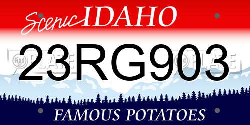 23RG903 Idaho License Plate