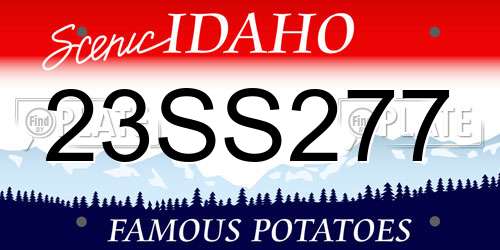 23SS277 Idaho License Plate