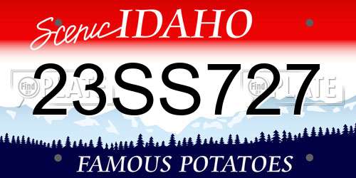 23SS727 Idaho License Plate