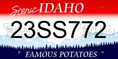 23SS772 Idaho License Plate