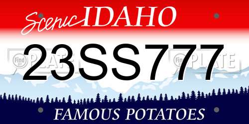 23SS777 Idaho License Plate