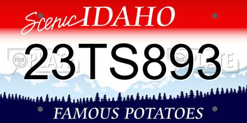 23TS893 Idaho License Plate