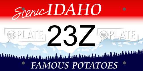 23Z Idaho License Plate
