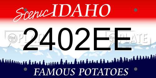 2402EE Idaho License Plate
