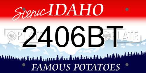 2406BT Idaho License Plate
