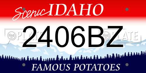 2406BZ Idaho License Plate