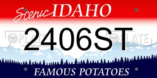 2406ST Idaho License Plate