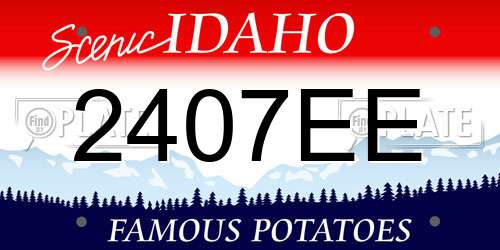 2407EE Idaho License Plate