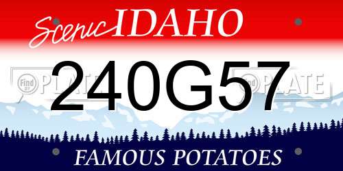 240G57 Idaho License Plate