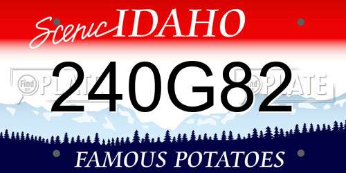 240G82 Idaho License Plate