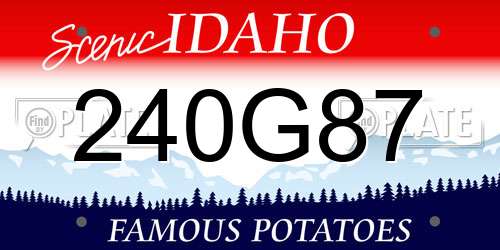 240G87 Idaho License Plate