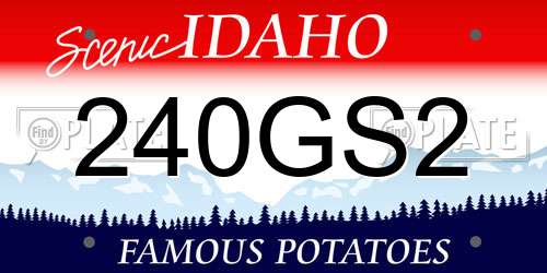 240GS2 Idaho License Plate