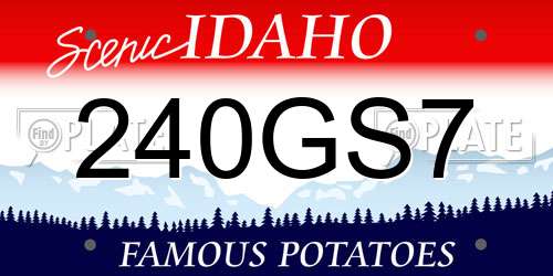 240GS7 Idaho License Plate