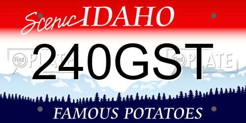 240GST Idaho License Plate