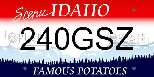240GSZ Idaho License Plate