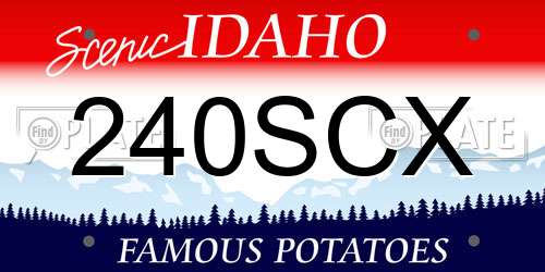 240SCX Idaho License Plate