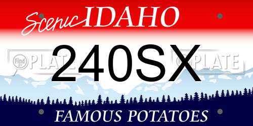 240SX Idaho License Plate