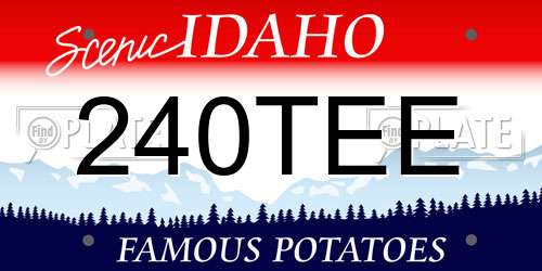 240TEE Idaho License Plate
