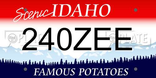 240ZEE Idaho License Plate