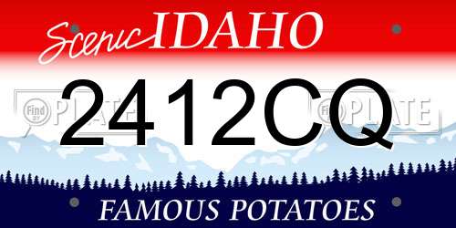 2412CQ Idaho License Plate