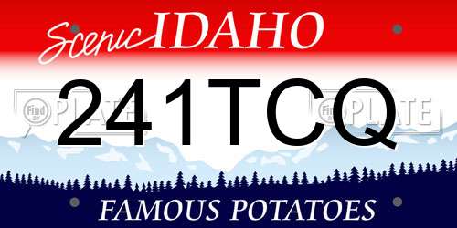 241TCQ Idaho License Plate