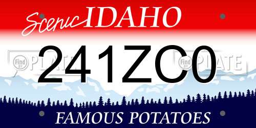 241ZC0 Idaho License Plate
