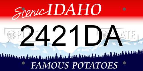 2421DA Idaho License Plate