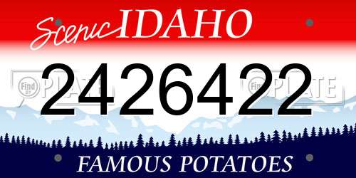 2426422 Idaho License Plate