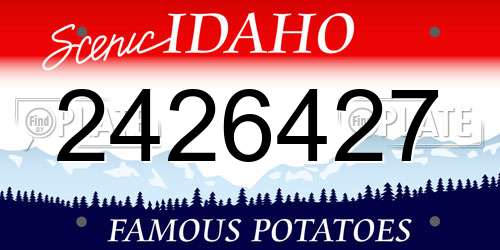 2426427 Idaho License Plate
