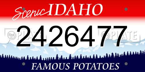 2426477 Idaho License Plate