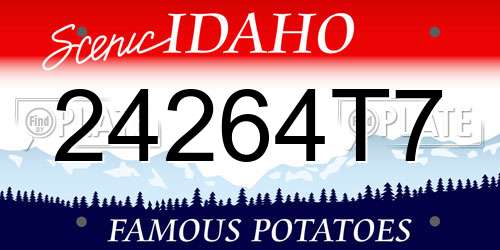 24264T7 Idaho License Plate