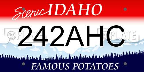 242AHC Idaho License Plate