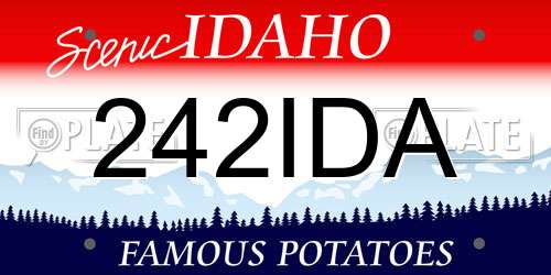 242IDA Idaho License Plate