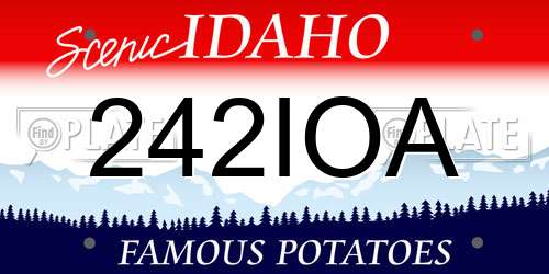 242IOA Idaho License Plate