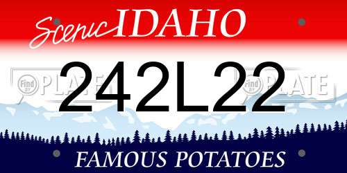 242L22 Idaho License Plate