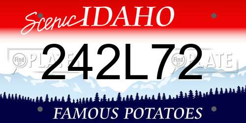 242L72 Idaho License Plate