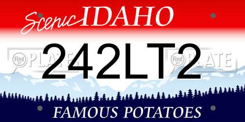 242LT2 Idaho License Plate